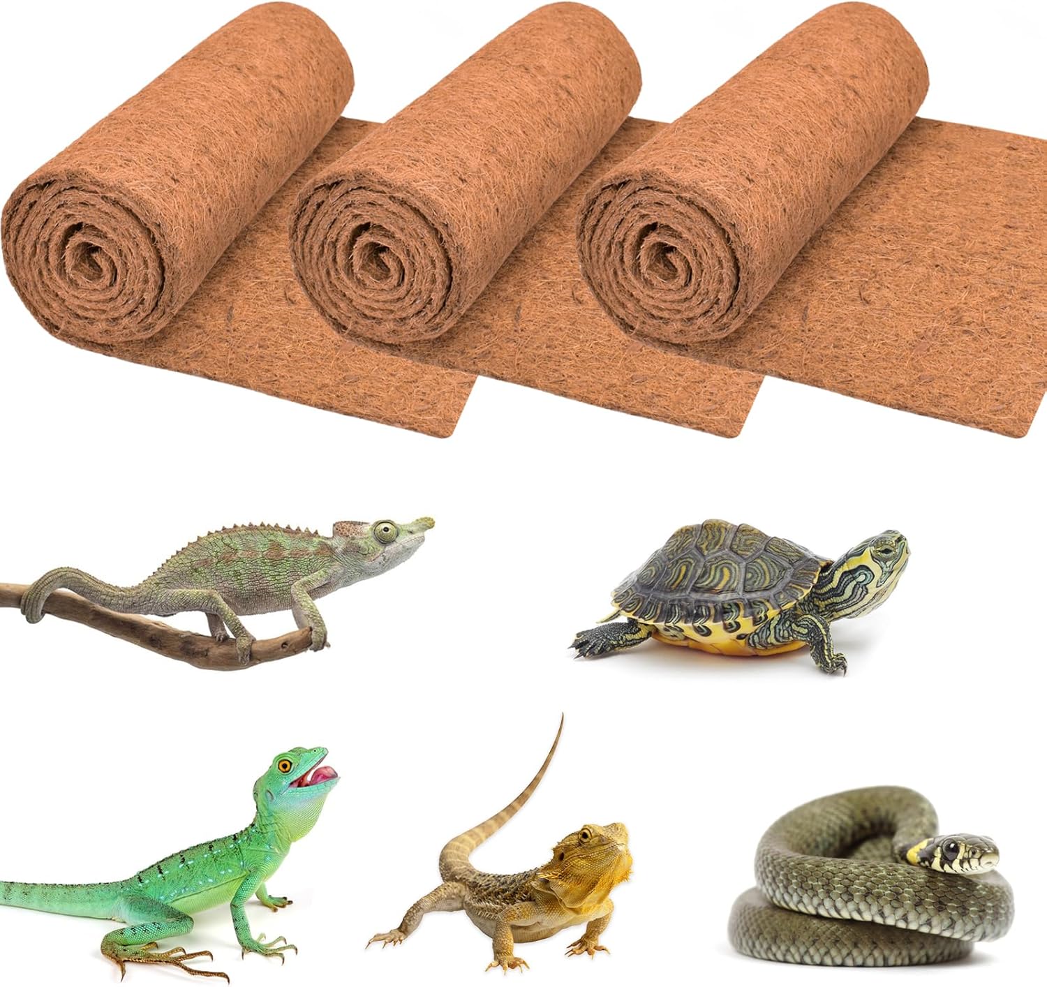 3 Rolls Reptile Carpet, 24x48i - đánh giá và giá Substrate Coconut Fiber