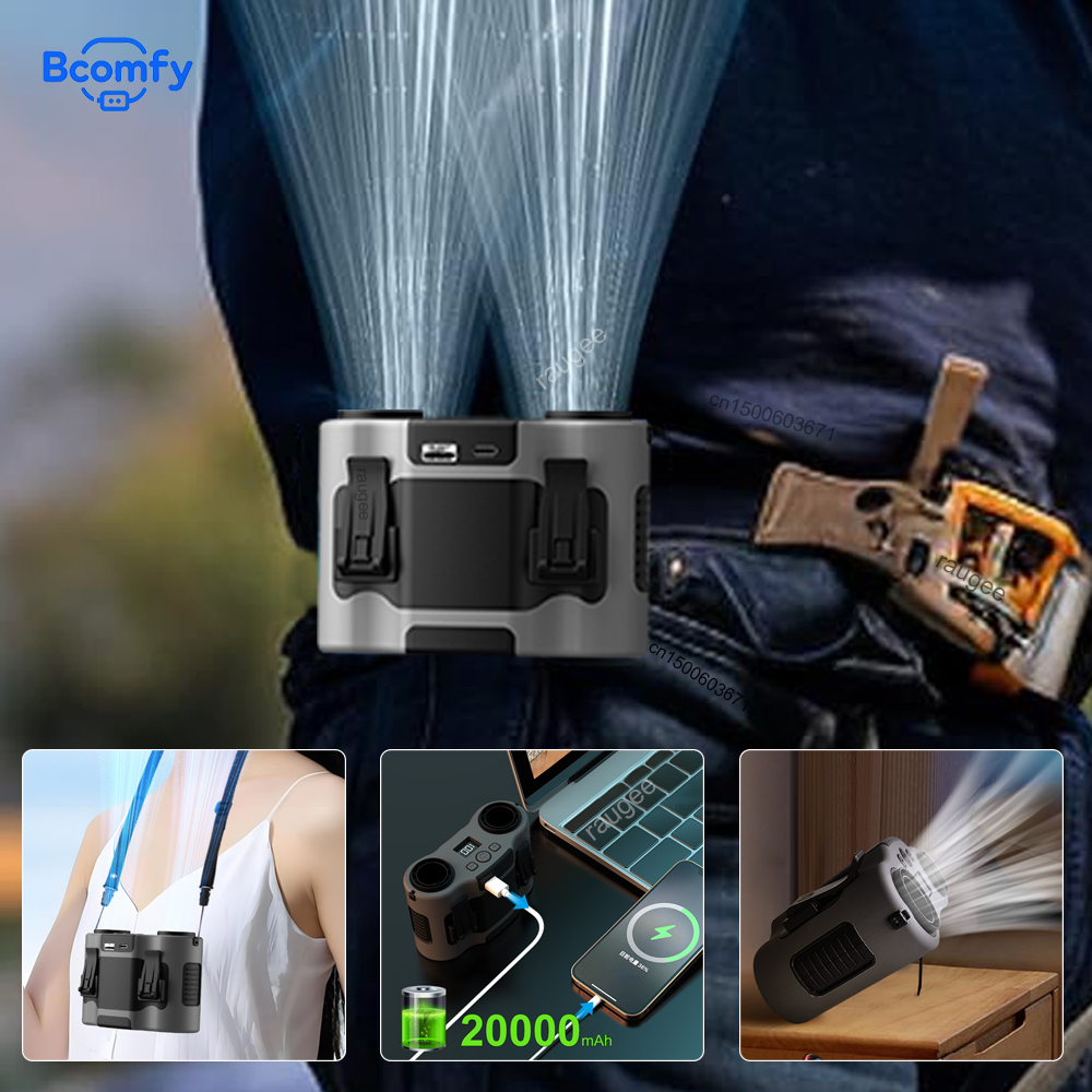 20000mAh Waist Fan Portable Ou - đánh giá và giá Timer Dual Outlet