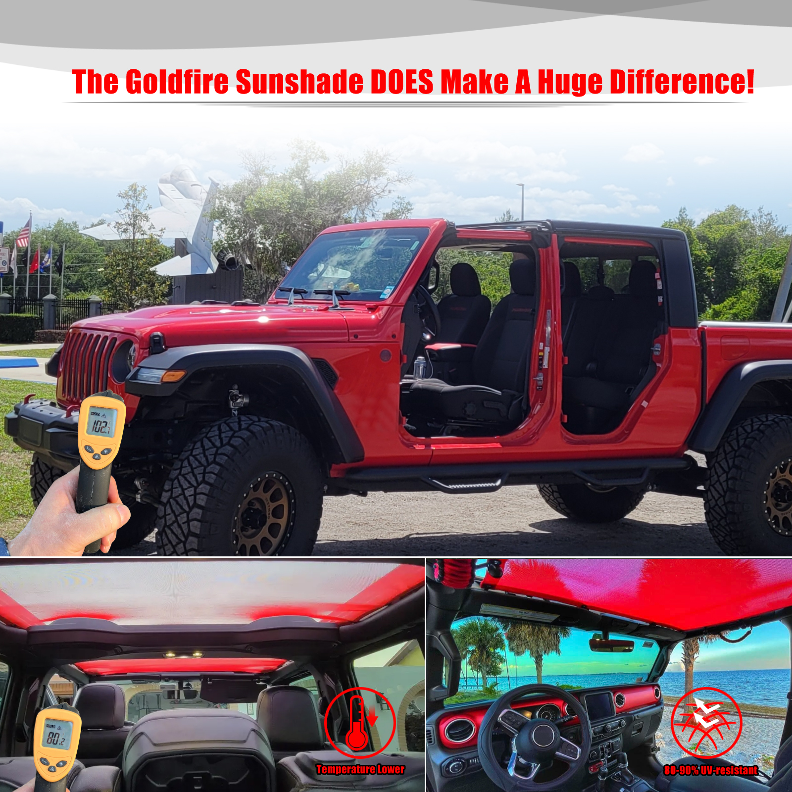 For Jeep Gladiator JT 4 Door A - đánh giá và giá Screen Top Mesh