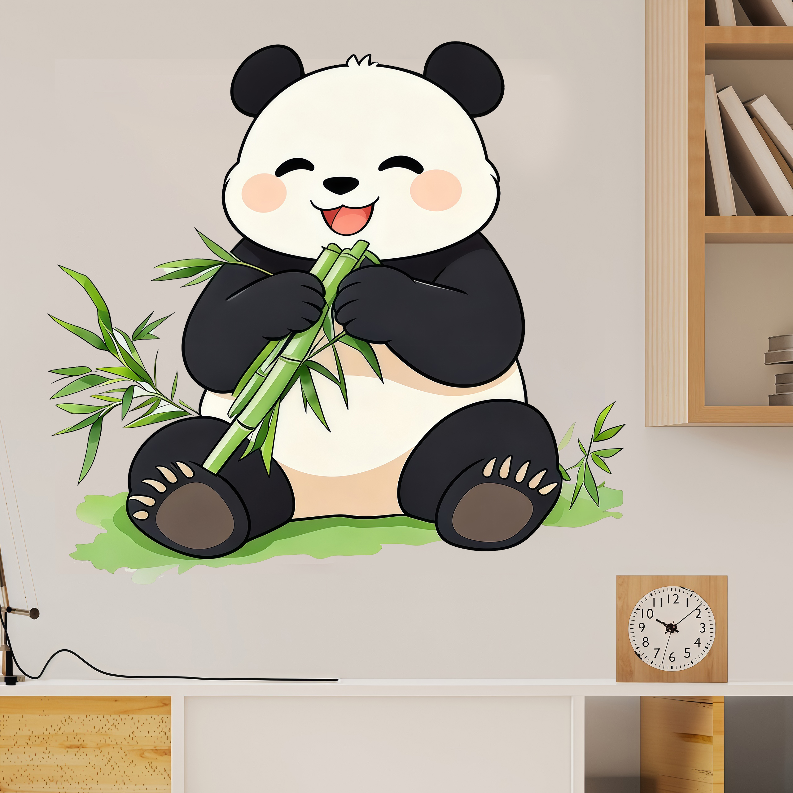 Bamboo And Panda Wall Decals S - đánh giá và giá Pvc Panel Background